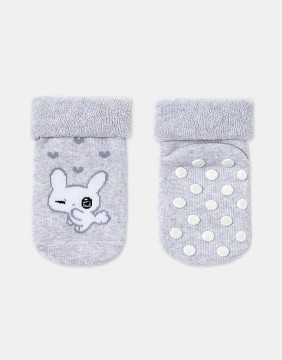 Bērnu zeķes "Bunny In Love Grey"