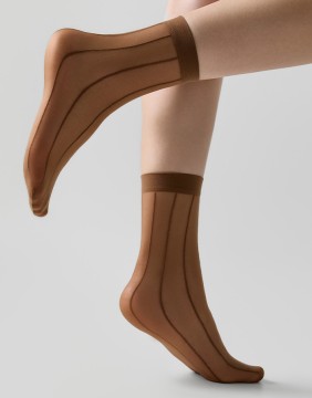 Women's Socks "Fantasy Vertical Bronz", 20 Den