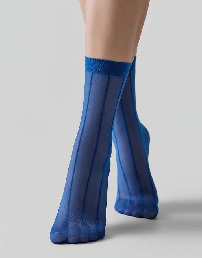 Women's Socks "Fantasy Vertical Cobalt", 20 Den