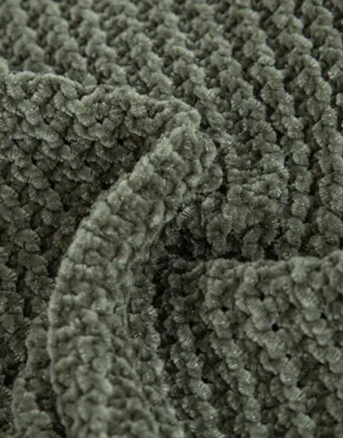 Pleds "Chenille Chaki" 130x170 cm