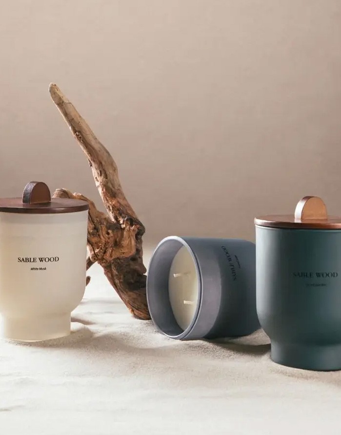 Scented candle "Sable Wood, White Musk" 400 g