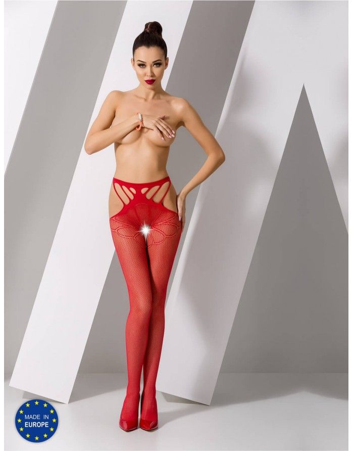 Kojinės su diržu "Laura Red"