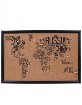Board Map "Whole World" Brown