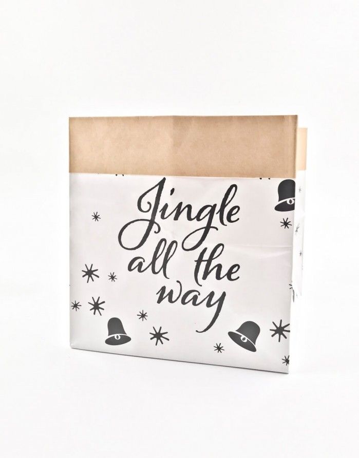 Popierinis Krepšys "Jingle All The Way", 20 cm