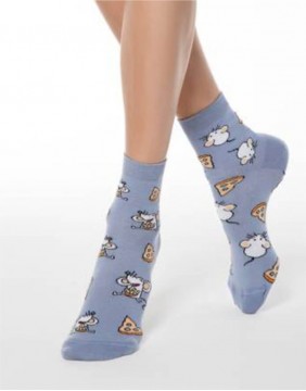Women's socks "Cheese and Mouse"