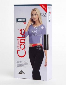 Moteriškos pėdkelnės "Velour Top" 100 Den.