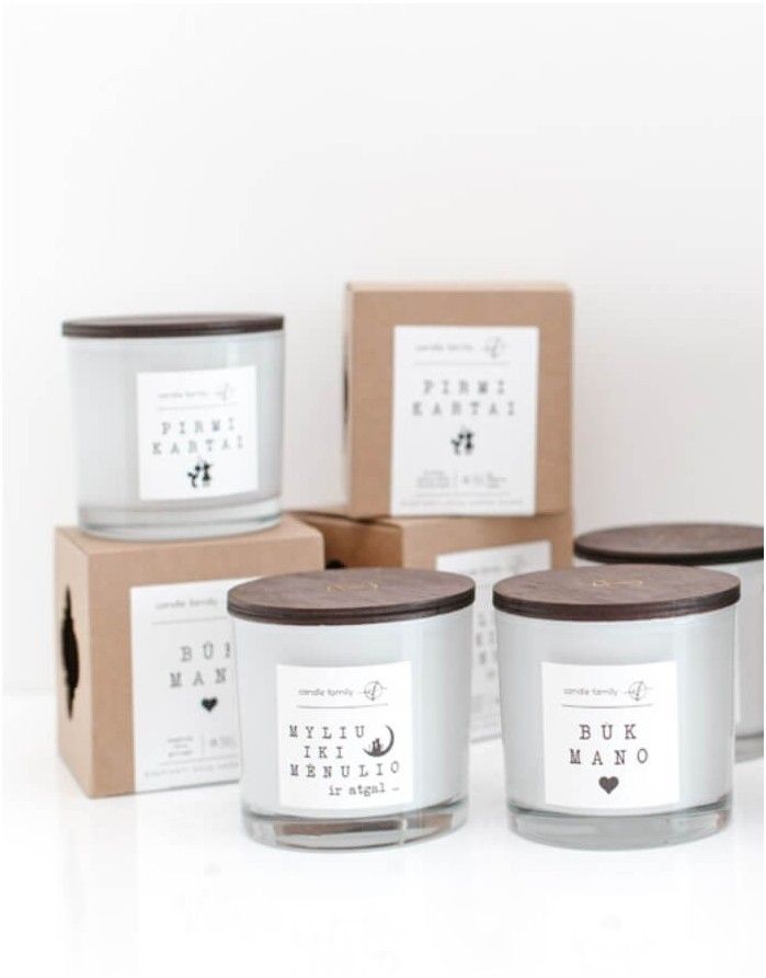 Soy wax candle "Pirmi kartai"