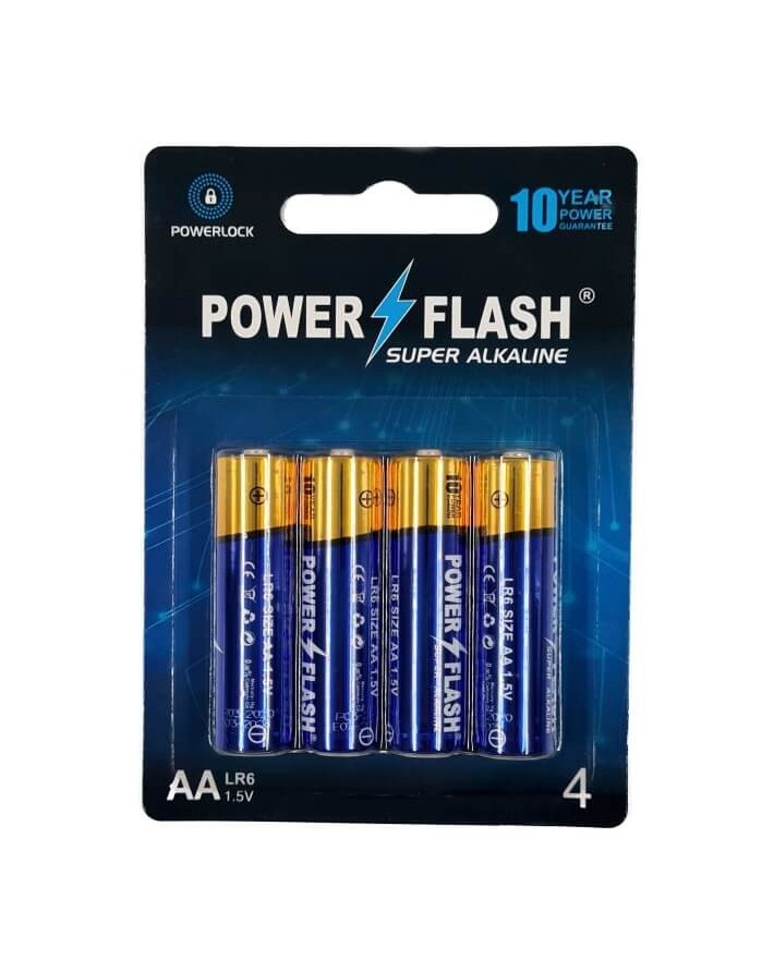 Baterijas POWER FLASH Super Alkaline AA LR6 1,5V