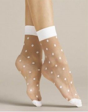 Women's socks "Papavero White" 20 Den
