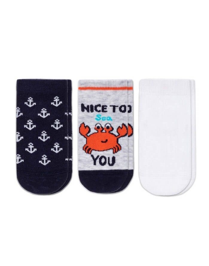 детские носки "Funny Crab", 3 пары