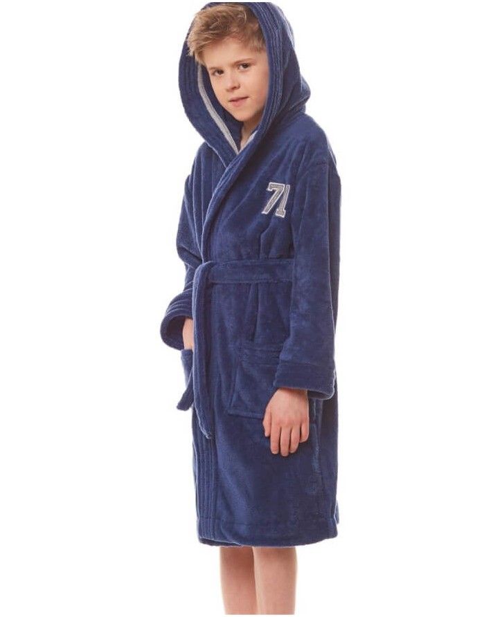 Bathrobe "Number Blue"
