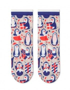 Носки женские "Happy xmas penguins"