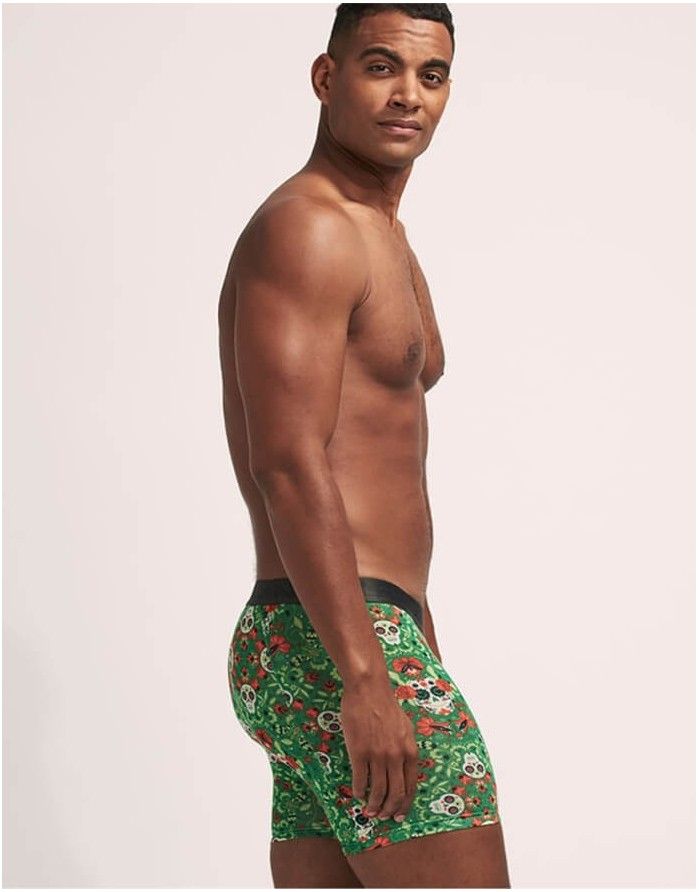 Men's Panties "Paisley Scull Green"
