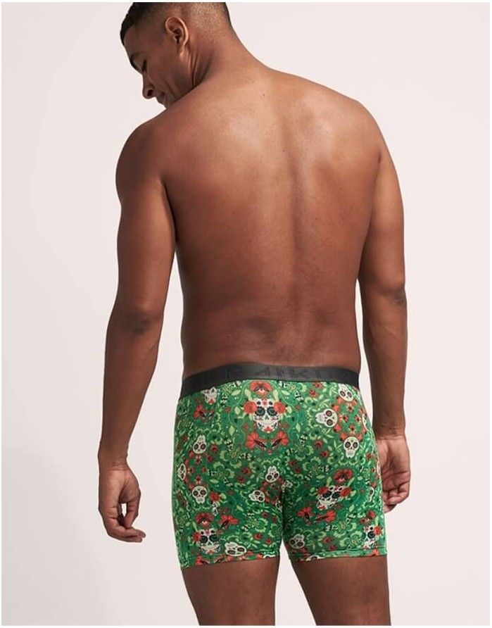 Vīriešu biksītes "Paisley Scull Green"