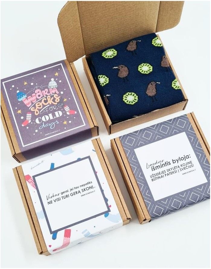 Socks Gift set for HIM "Kiwi Birds"