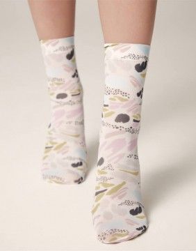 Women's socks "Colored spots and dots"