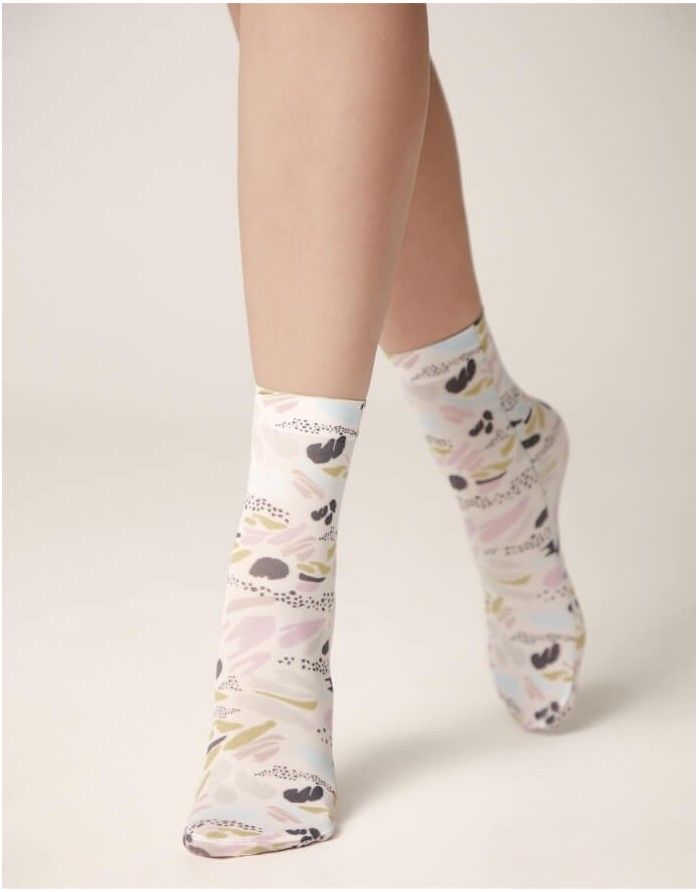 Women's socks "Colored spots and dots"