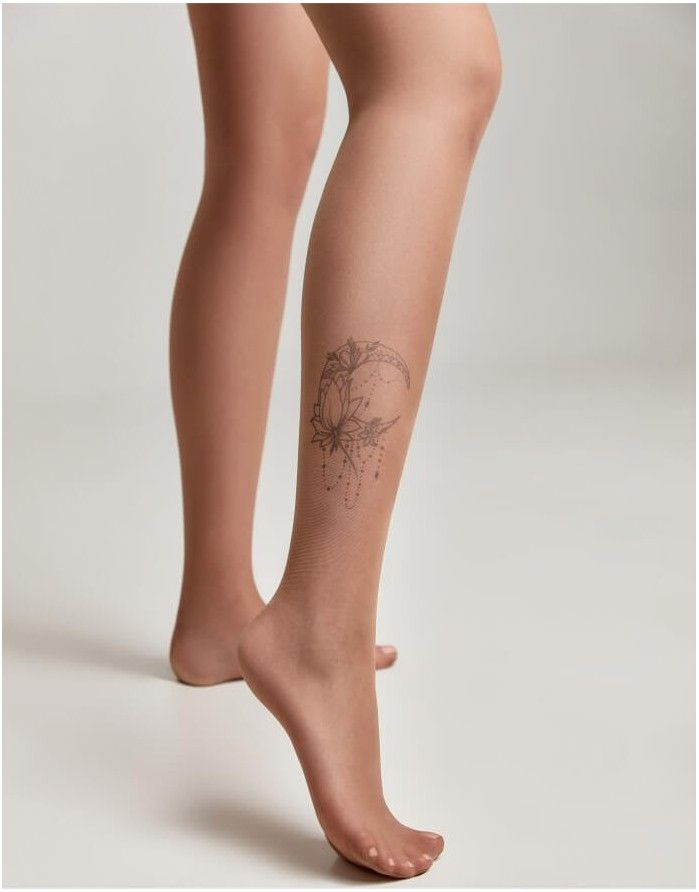 Женские колготки "Tattoo moon" 20Den