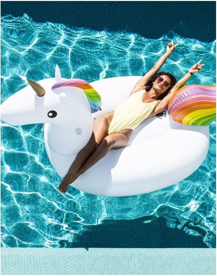 Inflatable drink holder "Neon Flamingo"