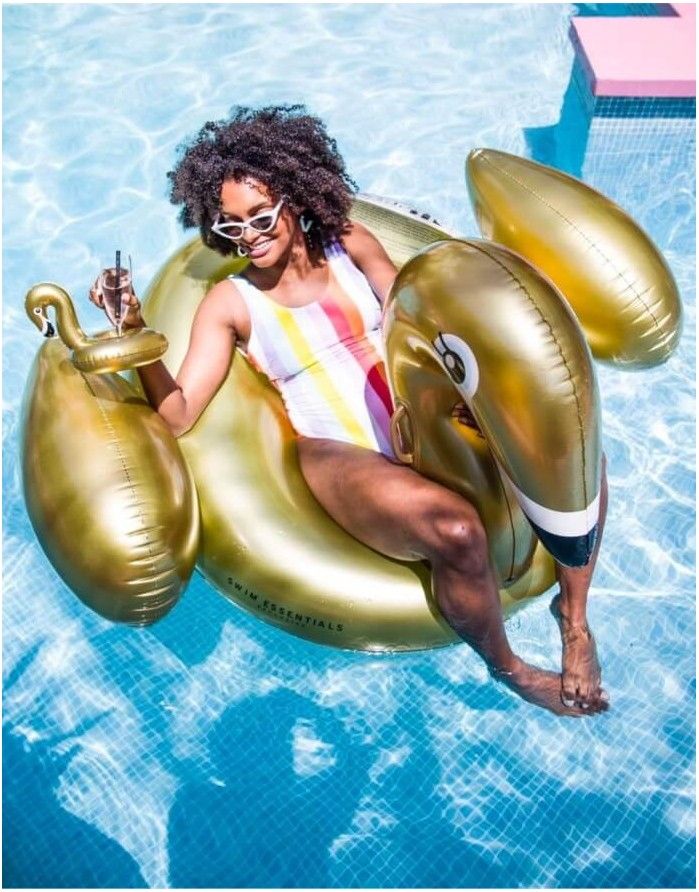 Air mattress "Golden Flamingo"