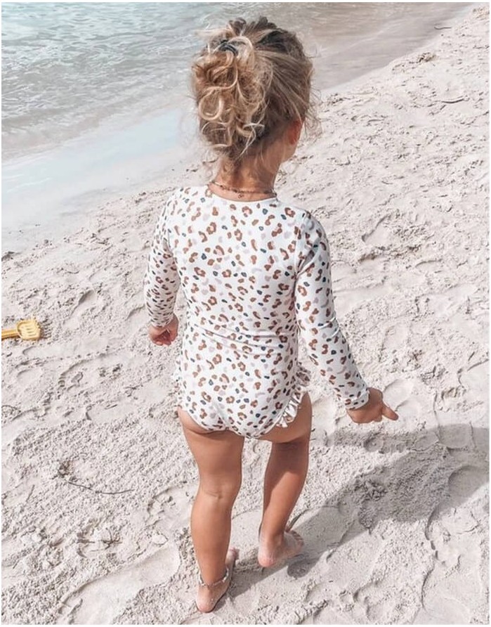 Swimsuit "Leopard Kahki"