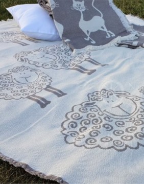 Хлопковый плед "Овечка"