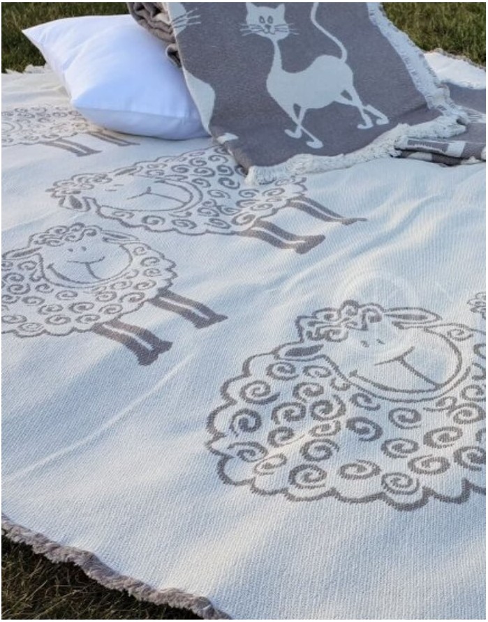 Хлопковый плед "Овечка"