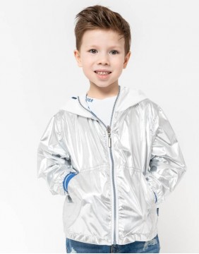 Children's Windbreaker "Silver-Blue"