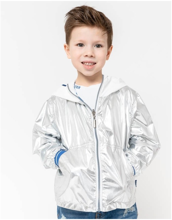 Bērnu abpusēja vējjaka "Silver-Blue"