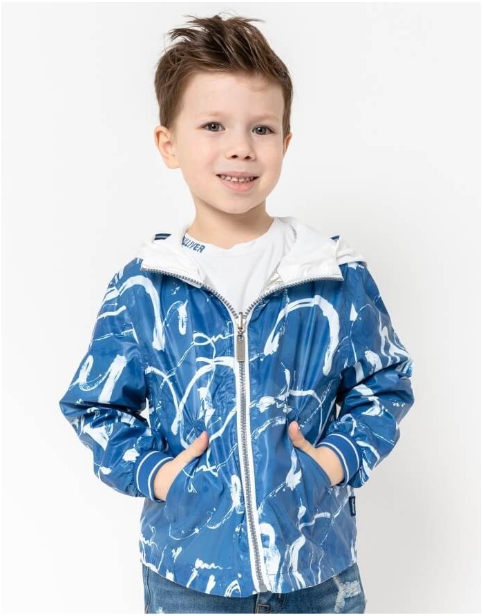 Bērnu abpusēja vējjaka "Silver-Blue"