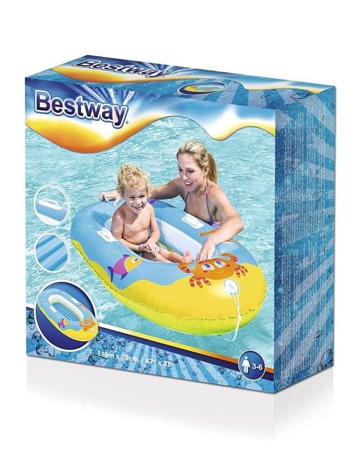 Air mattress "Happy Crustacean Blue"