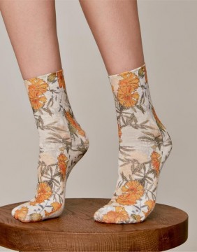 Women's socks "Orange Flower"