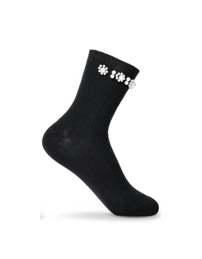 Women's socks "White Pearl's Flower"