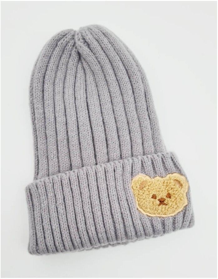 Children's hat "Lucky Teddy Grey"
