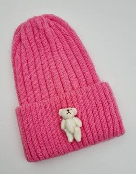 Children's hat "Teddy in Pink"