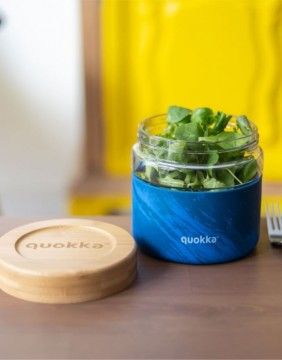 Glass container "Wood Grain", 820 ml