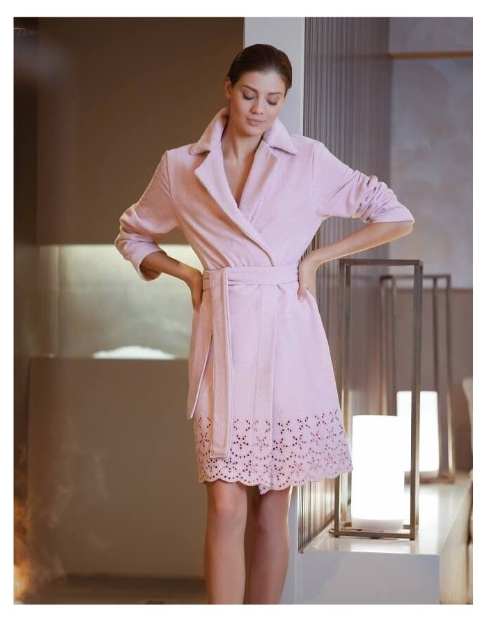 Bathrobe "Sangallo Rosa"